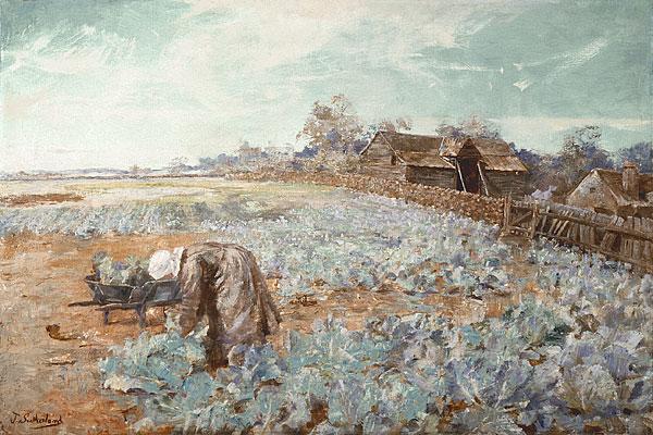 Jane Sutherland A Cabbage Garden China oil painting art